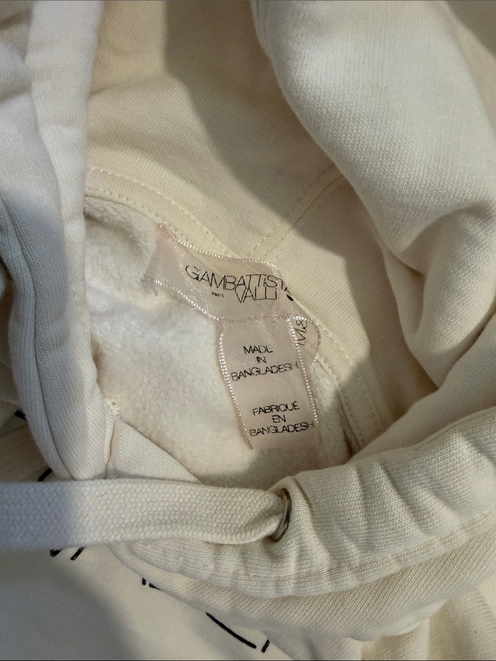 Giambattista Valli Cream Logo Hoodie - Picture 2 of 5